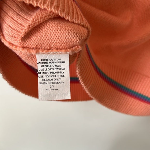 TAIL | Vintage Cotton Orange V-Neck Sweater - Picture 8 of 10